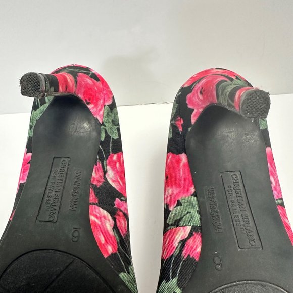 Christian Siriano for Payless Pink Floral Stiletto's size 6 Preowned - Picture 6 of 8